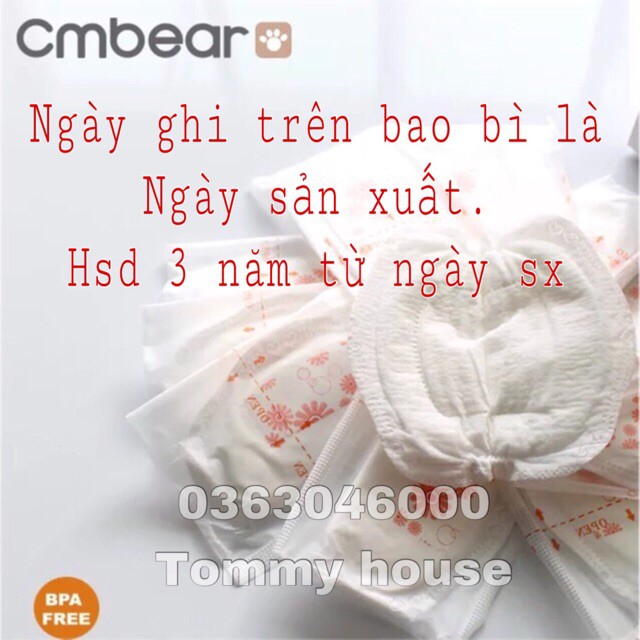 Miếng Lót Thấm Sữa CMBear Bịch 108 Miếng