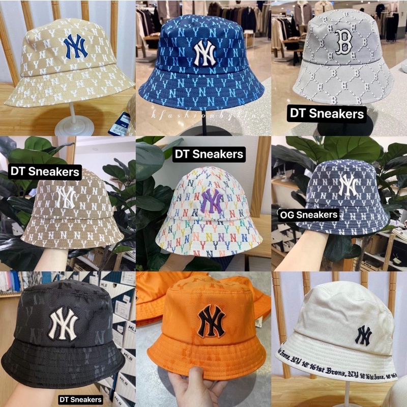 Mũ MLB - Nón bucket Monogram Jacquard 32CPHV011-50L chính hãng tiệm của Diệu mlb authentic
