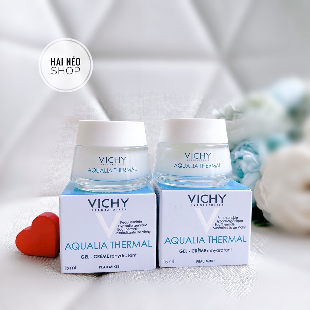 [DATE 08/22] Gel Cấp Nước 48h Vichy Aqualia Thermal Rehydrating Cream Gel 15ml (Pháp)