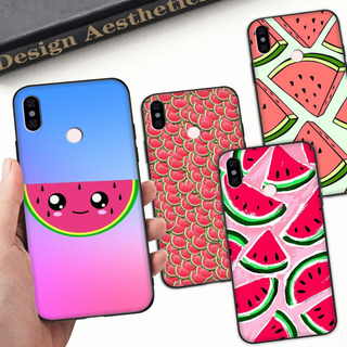 Ốp Điện Thoại Dẻo Viền Đen Họa Tiết Trái Dưa Hấu Dễ Thương Cho Iphone 12 Mini Pro X Xs Max Yu229