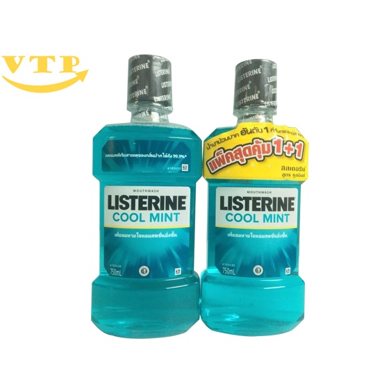 Combo 2 Chai Nước Súc Miệng Listerine 750ml Thái Lan