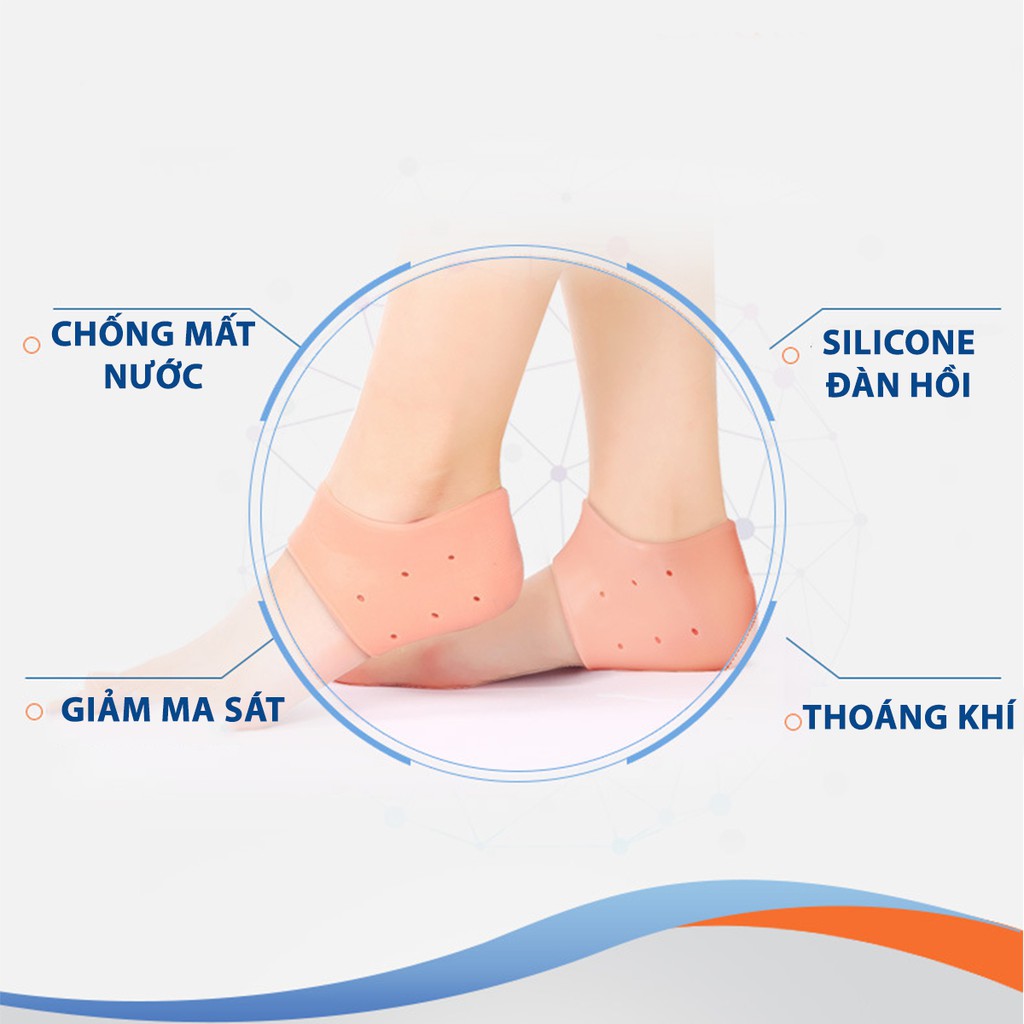 Miếng lót gót chân cao su mềm bảo vệ gót chân khi mang giày