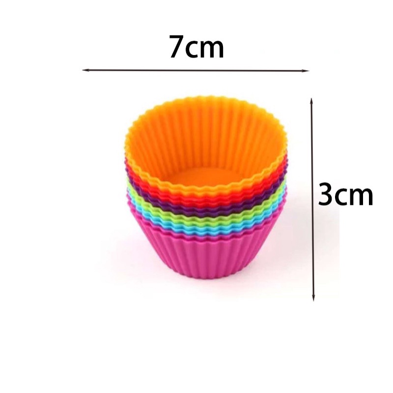 Khuôn nướng bánh cupcake bằng silicone có thể tái sử dụng-khuôn silico nướng bánh