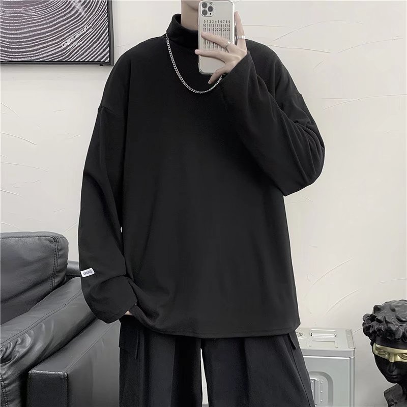 Áo Thun Tay Dài Cổ Tròn Màu Sắc Đơn Giản Dễ Phối Đồ Hợp Thời Trang Cho Nam