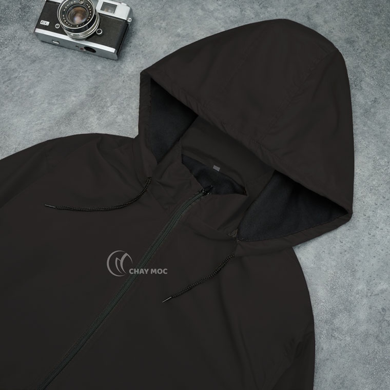 Áo khoác gió lót lưới có mũ dành cho Tu sĩ Phật tử