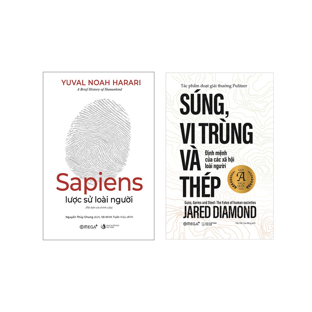 Sách - Combo 2 Cuốn: Súng Vi Trùng Và Thép + Lược Sử Loài Người (Tái Bản Mới Nhất)