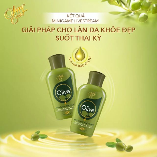 Sữa rửa mặt Happy Event OLIVE làm sạch da,ngăn ngừa mụn_ sạm_ nám loại 90ml