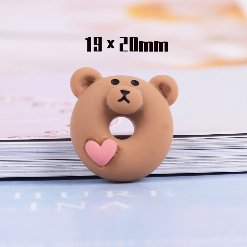 Charm Mô hình 05 Bánh Donut nhiều màu sắc SLime dùng để trang trí tiểu cảnh, nhà búp bê