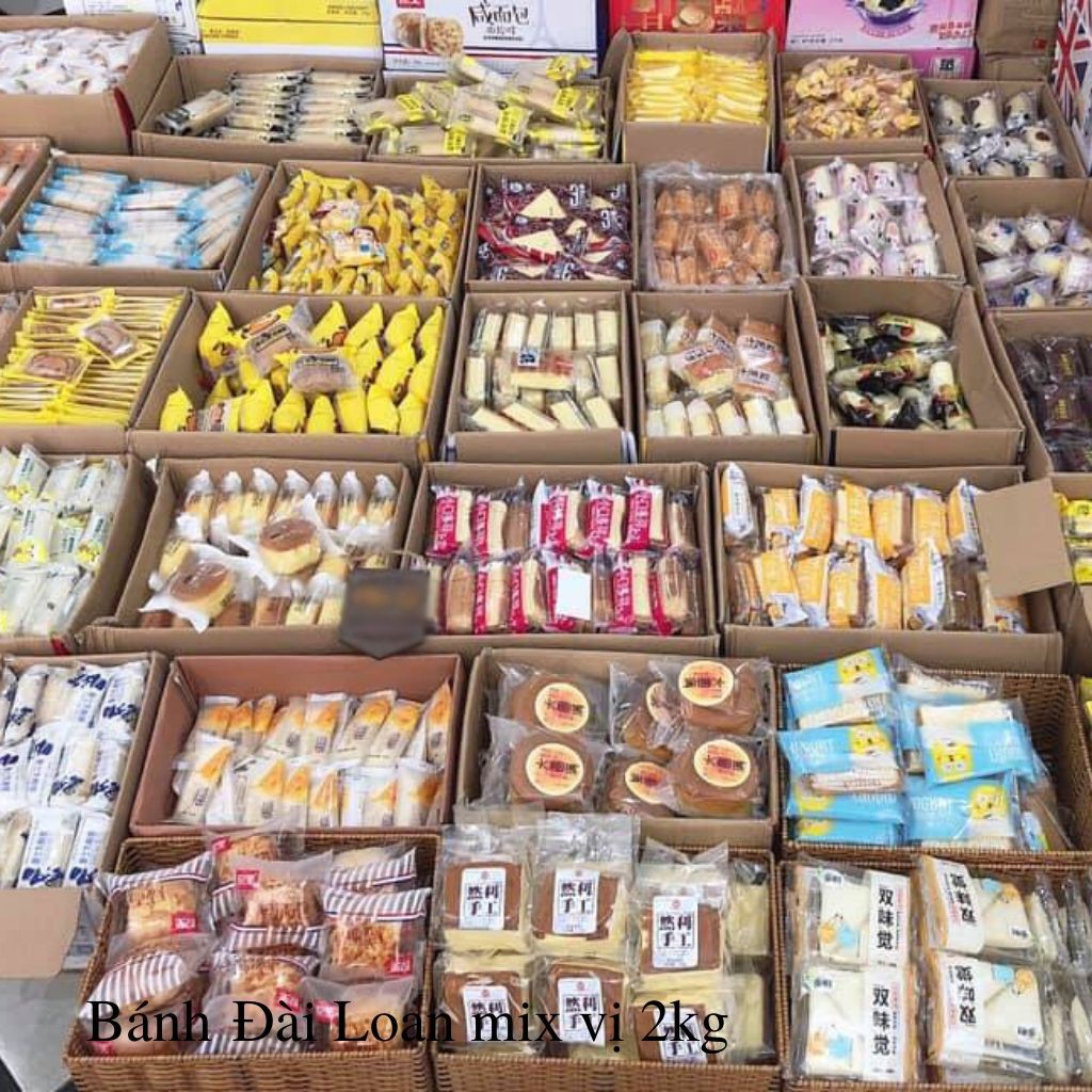 Bánh Đài Loan 💕FREESHIP💕 Bánh Đài Loan Mix Vị Thơm Ngon Tuyệt Hảo 1kg