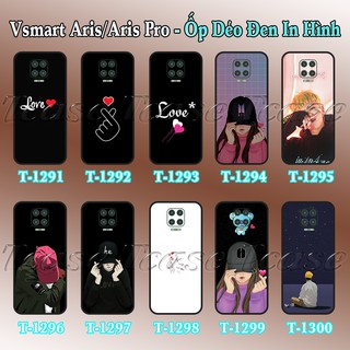 Ốp lưng Vsmart Aris/ Aris Pro dẻo đen in hình Cô gái thả thính