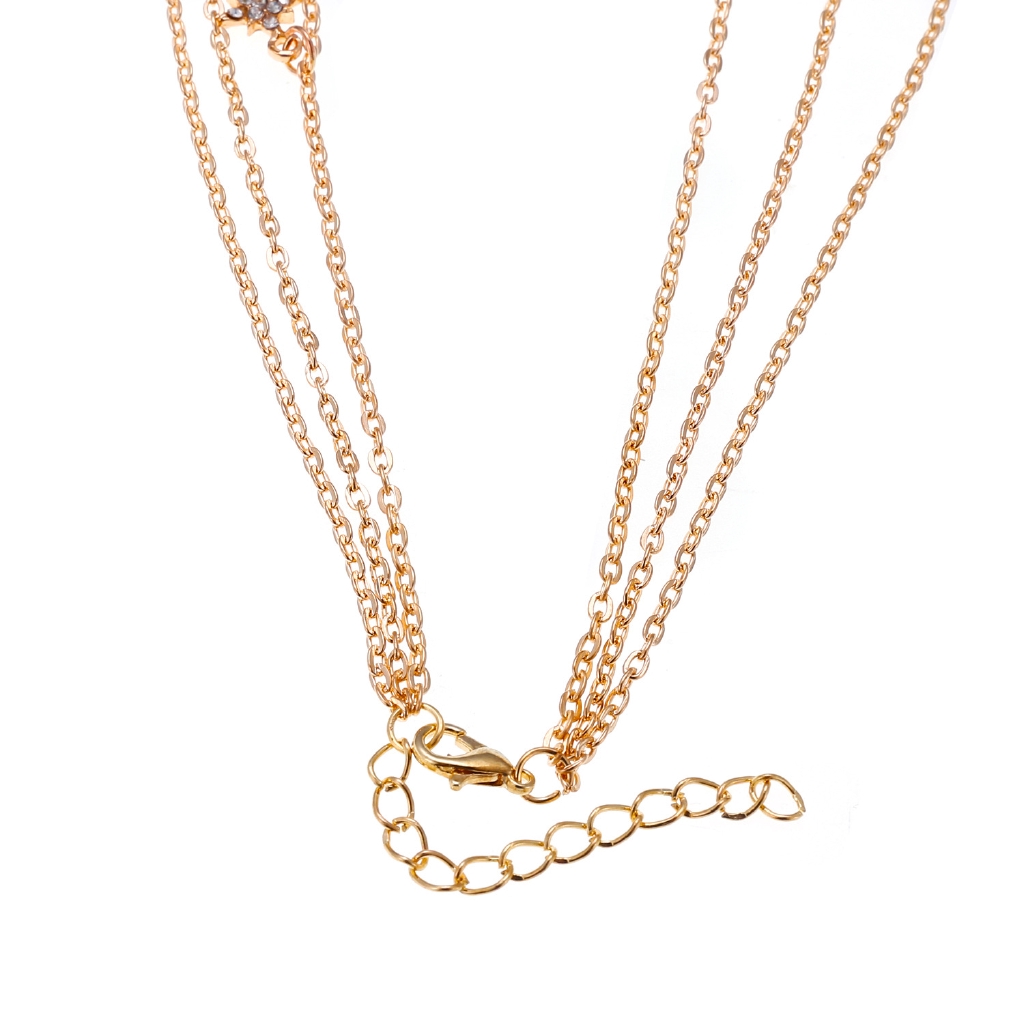 Vòng cổ nhiều lớp AY mặt dây hình ngôi sao đính đá giả thời trang cho nữ