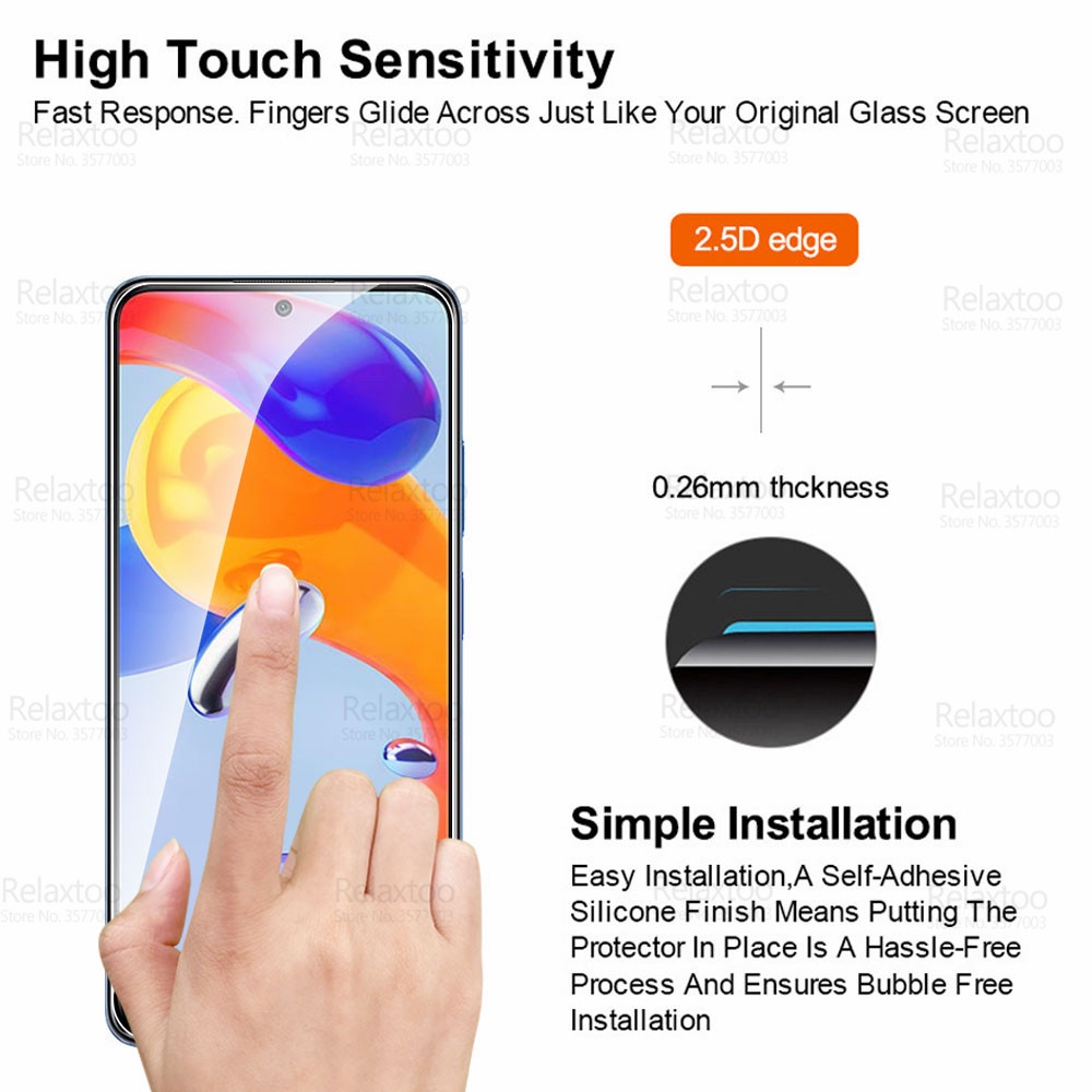 Set 2 Kính Cường Lực Bảo Vệ Màn Hình Điện Thoại Xiaomi Redmi Note 11 Pro Redme 10 9 9S 10S 11S 10A 10C 9A 9C NFC