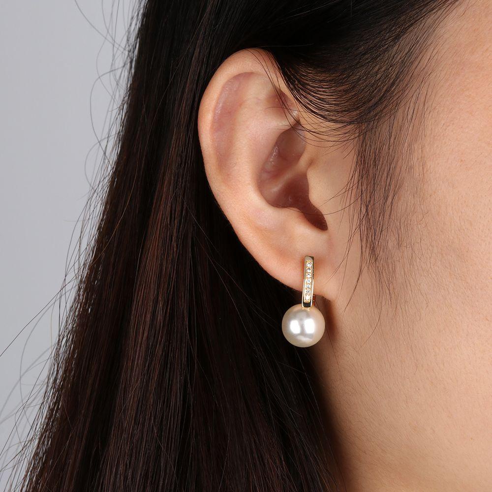 Đôi Bông Tai Mạ Vàng 18K Đính Đá Thời Trang Cho Nữ|Bịch Dẫn