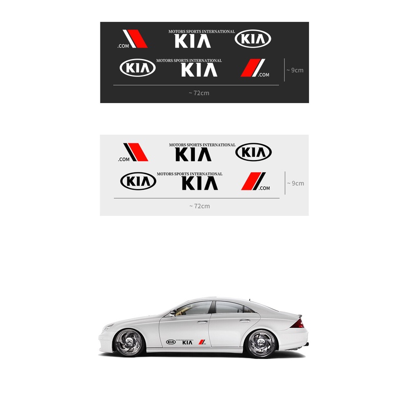 Bộ 2 Miếng Dán Logo Trang Trí Cửa Xe Hơi KIA K2 K3 K5 Rio Soul Carens Optima Forte Pregio Cerato Sedona Niro KX3