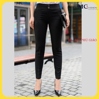 [Hàng Chất Lượng] Quần Tây Nữ Mc Fashion Dáng Quần Âu Nữ Kiểu Công Sở Lưng Cao Ống Côn Màu Đen Q0423