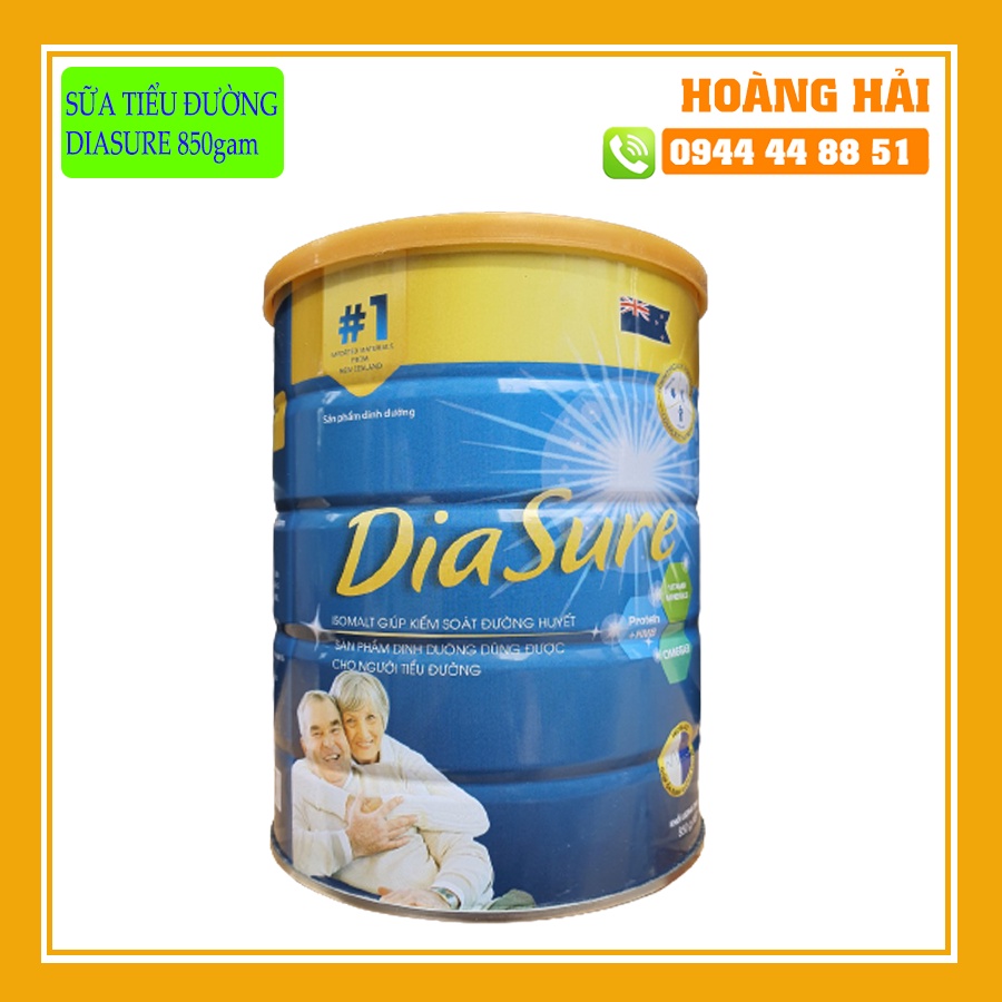 Sữa DiaSure 850g - Sữa Non DiaSure Dinh dưỡng dành cho người tiểu đường Của New Zealand