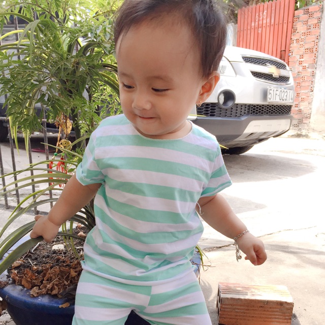 Bộ thun cottton 100% mát, thấm hút mồ hôi