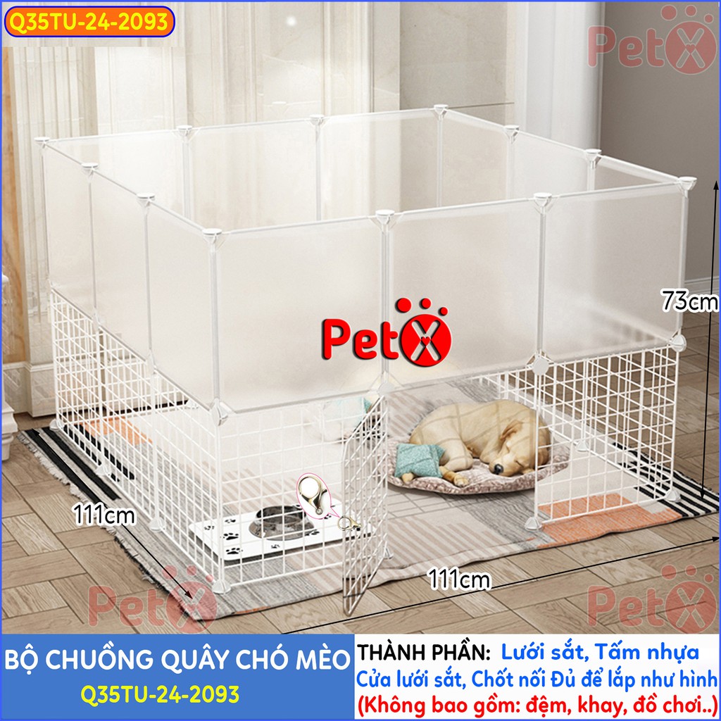 Quây chuồng chó mèo Petoka lắp ghép nuôi thú cưng sơn tĩnh điện giá rẻ11