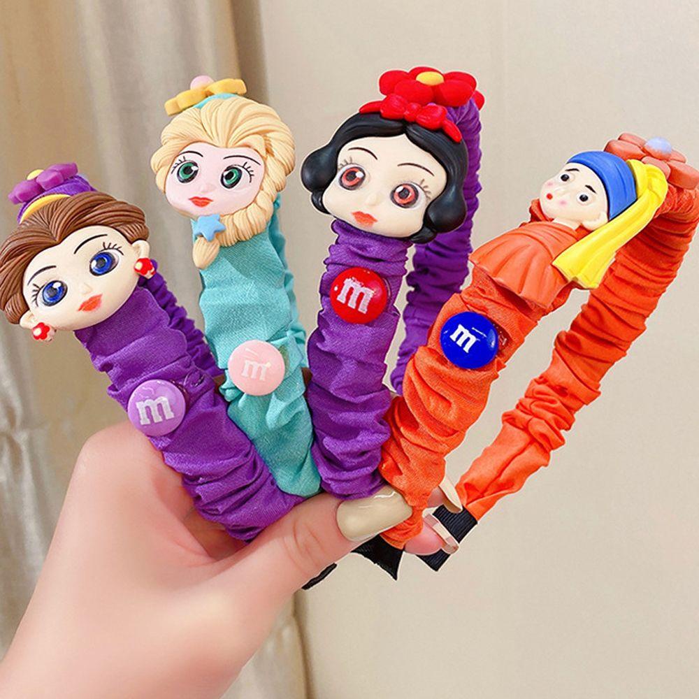 NICKOLAS Băng Đô Cài Tóc Hình Gấu Hoạt Hình Đáng Yêu Phong Cách Retro Cho Trẻ Em