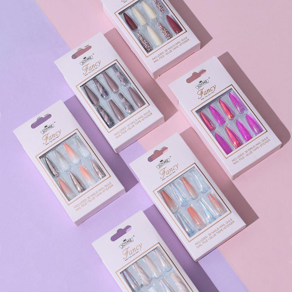 XIANTIN Set 30 Móng Tay Giả Nghệ Thuật Nhiều Màu