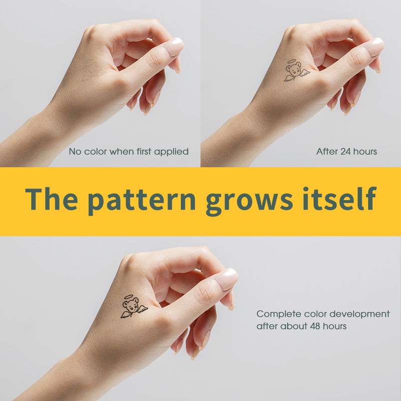 Set 5 Hình Xăm Dán Tạm Thời Chống Nước Họa Tiết Hoạt Hình