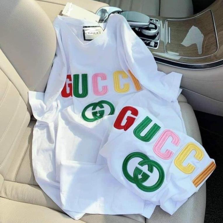 Áo Thun Thêu CHỮ GUCCI 4 MÀU - HOT Trend - Freesize