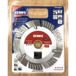 1 lưỡi cắt gạch đá, cắt bê tông, xẻ rãnh tường me cao dày hiệu senka đa năng turbo khía khô ướt