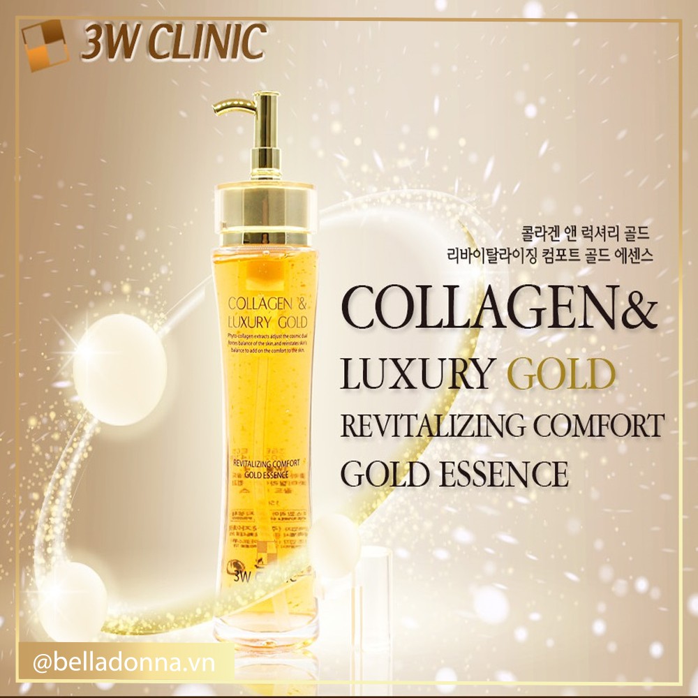 Tinh Chất Tái Tạo Dưỡng Trắng Da 3W Clinic Collagen Luxury Gold 150ml