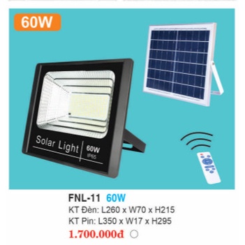 Đèn pha năng lượng mặt trời Vạn Năng Solar 60W 100W 200W