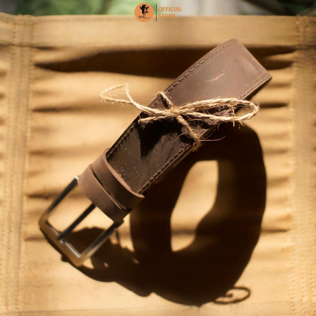 Thắt Lưng Nam Da Bò Màu Nâu Đất - RAM Leather