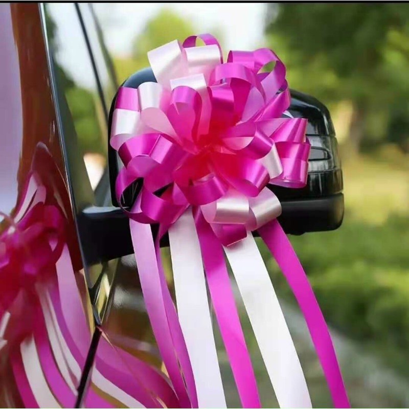 Nơ rút tú cầu HAI MÀU sang choảnh dùng trang trí bó hoa, xe hoa, phòng cưới, giỏ quà
