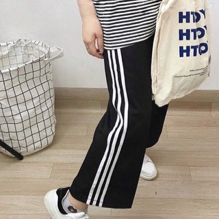 quần ống rộng chạy sọc năng động
