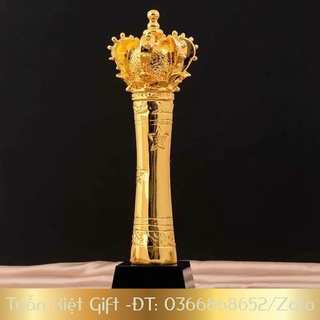 Cúp Pha Lê + Composite Vương Miện Mạ Vàng