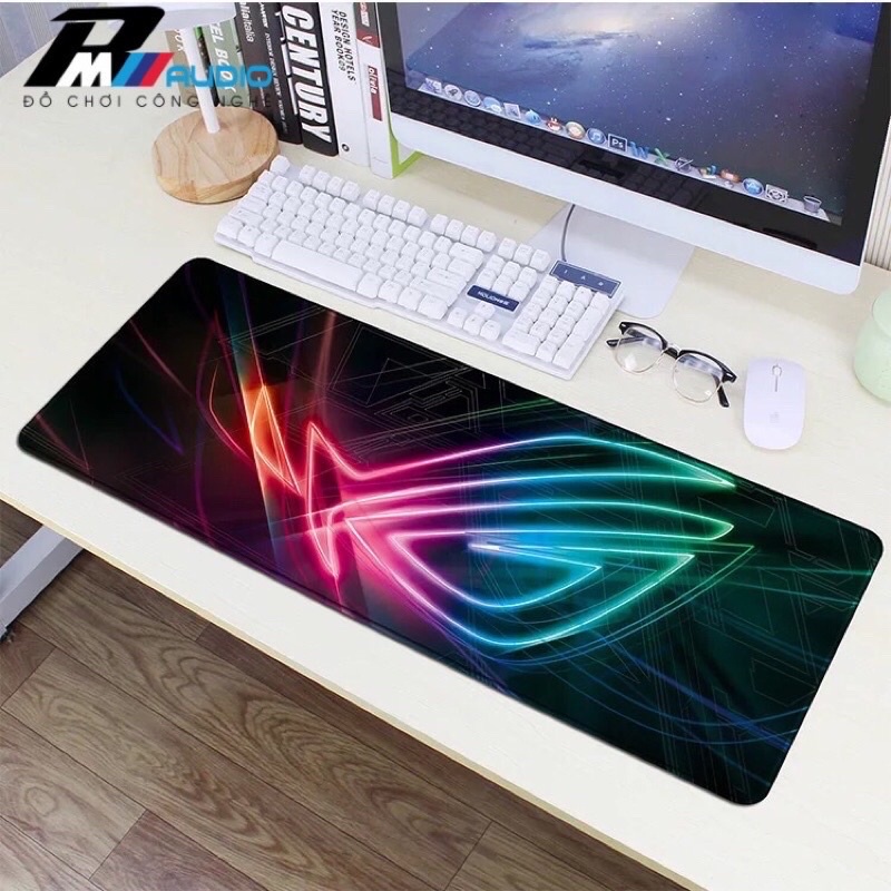 Bàn di chuột,pad chuột ASUS ROG,80x30x0,2cm bo viền chắc chắn,chống nước,chống bụi,thao tác chuột dễ dàng-BMVAUDIO