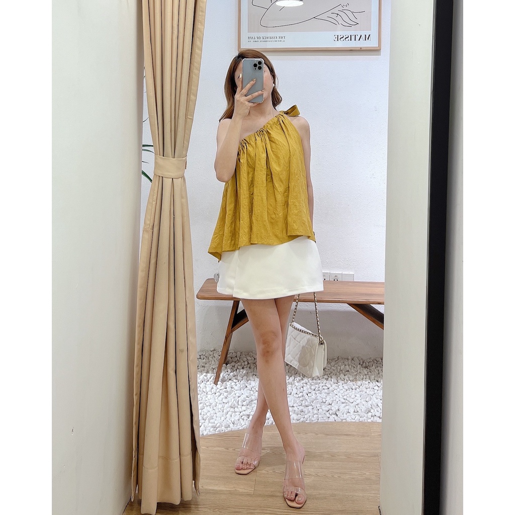 Áo lệch vai chất xô nhăn , Peace House Clothing