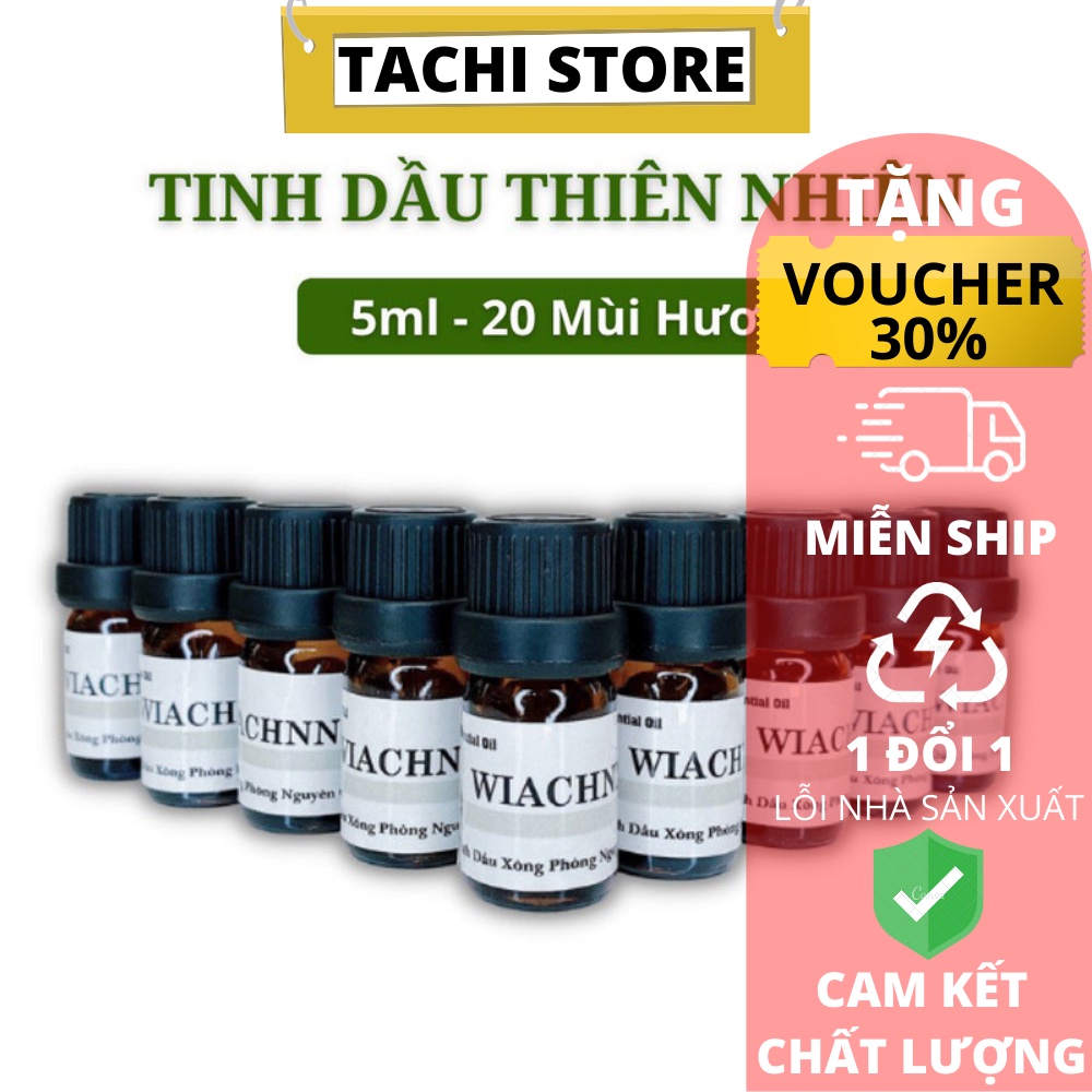 Tinh dầu thiên nhiên thơm phòng ngủ TACHI STORE để phòng tiện ích giúp khử mùi không khí thư giãn thơm phòng 5ml X5