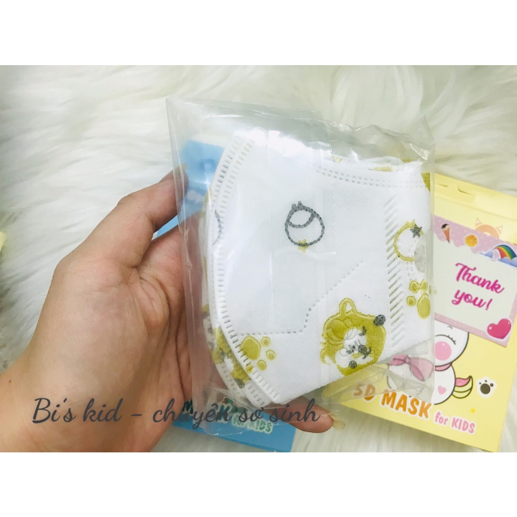[Hàng mới về] Hộp 10 cái Khẩu trang giấy OMI - 5D cho bé từ 6 tháng đến 3 tuổi