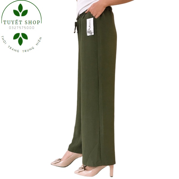 Quần Ống Rộng - Quần Đũi Ống Suông Nữ Thời Trang Trung Niên Cho Các Bà Các Mẹ