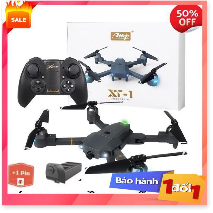 ✔️ [Top sale] -  Flycam mini, Máy bay điều khiển từ xa XT-1 kết nối Wifi quay phim chụp ảnh Full HD 720P