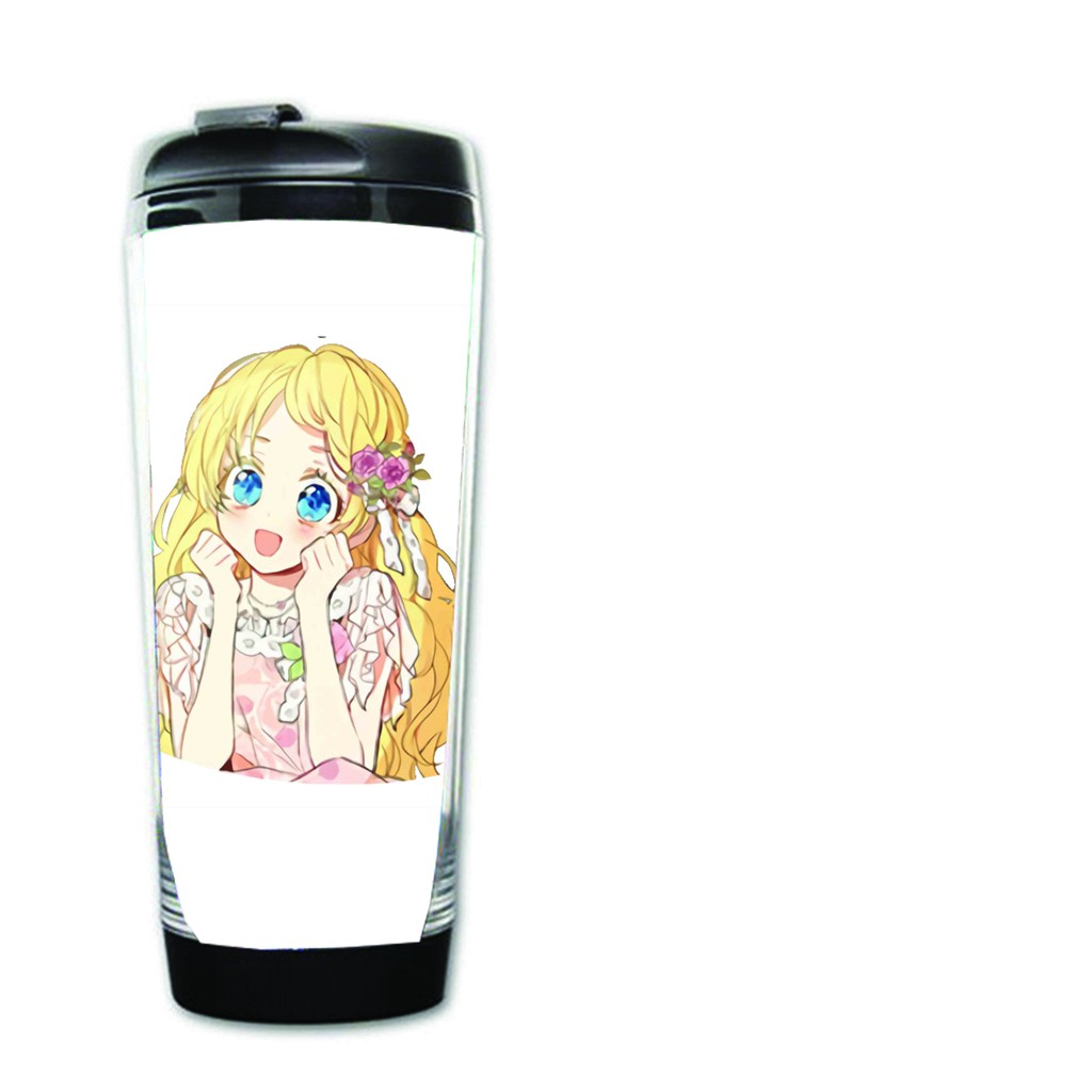 Bình nhựa đựng nước in hình MỘT NGÀY NỌ TÔI BỖNG TRỞ THÀNH CÔNG CHÚA manhwa anime chibi tiện lợi độc đáo