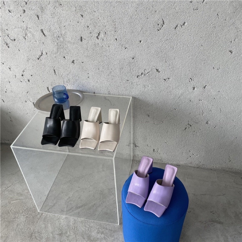 SANDALS CAO GÓT MŨI VUÔNG HỞ NGÓN 9p /MANG LÙI SIZE, PHONG CÁCH HÀN QUỐC