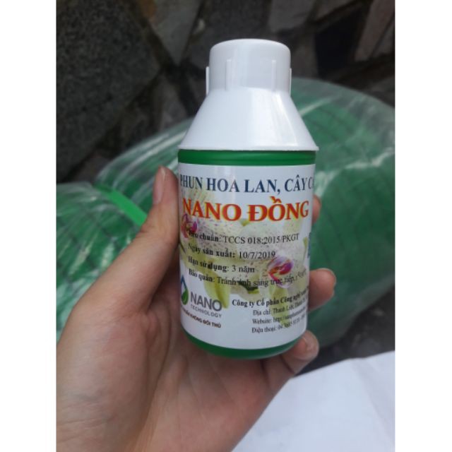 THANH LÝ: Dung dịch Nano đồng phun xịt cho hoa lan, cây cảnh chai 100ml