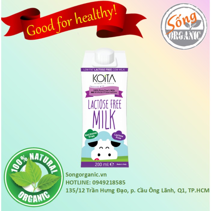 Sữa Bò Lactose Free Koita (200ml)