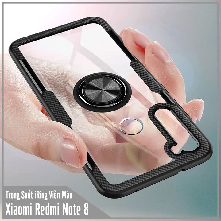 Ốp lưng Xiaomi Redmi Note 8 Trong Suốt Chống Sốc iRing Viền Màu