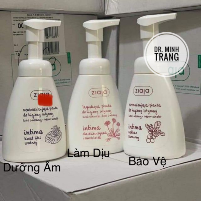 (CHÍNH HÃNG) Bọt Vệ Sinh Thảo Dược Siêu Dịu Nhẹ Ziaja Intimate Foam Wash 250ml - Ziaja Dung Dịch Vệ Sinh Dạng Bọt