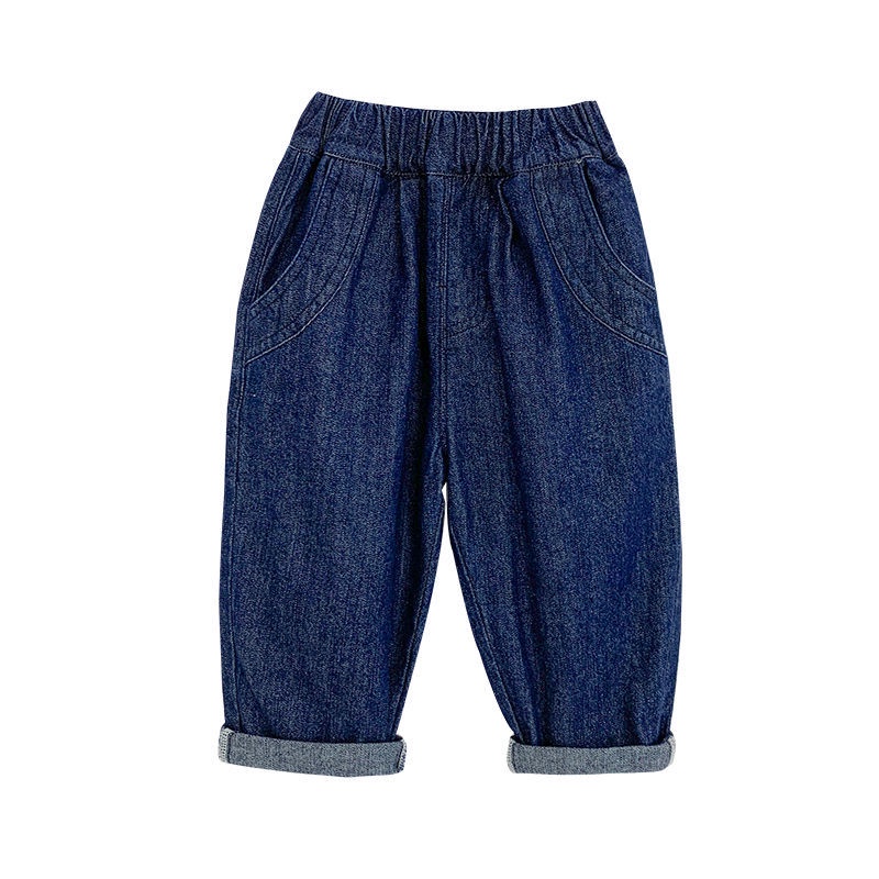 [Grow Up with You] Quần Jean Dài Dáng Rộng Phong Cách Hàn Quốc Dễ Phối Đồ Thời Trang Cho Bé Trai 2022