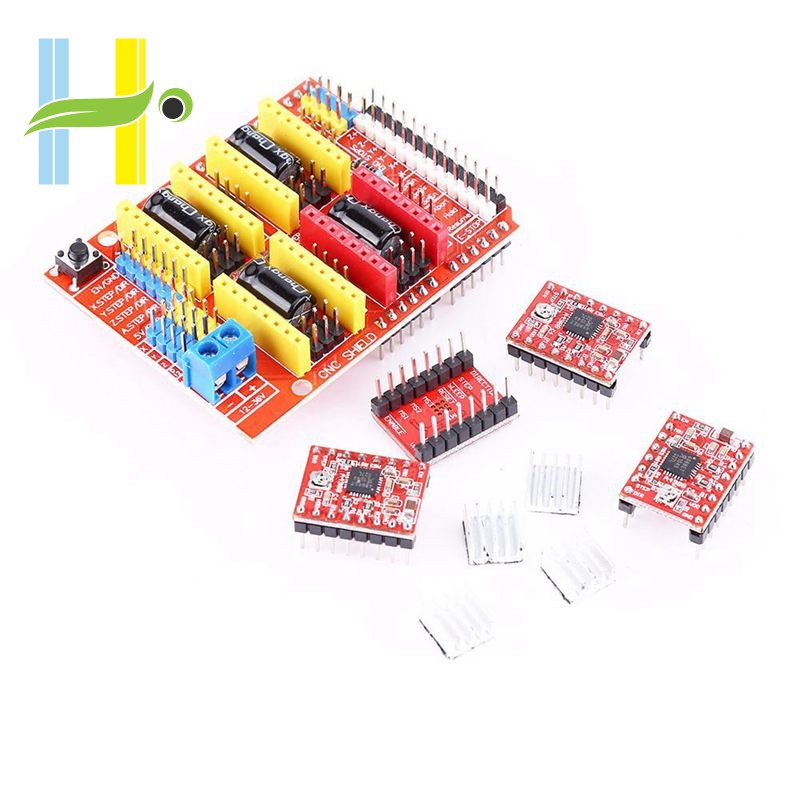 3D CNC Shield Board for UNO R3 + 4Pcs A4988 Stepper Motor