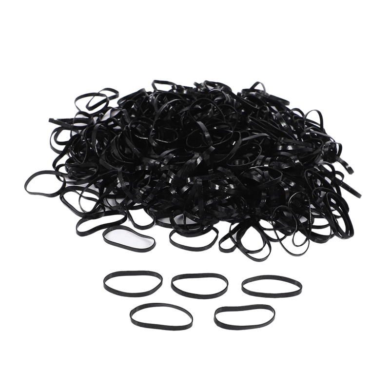 Set 500 dây thun cột tóc màu đen tiện dụng dành cho nữ