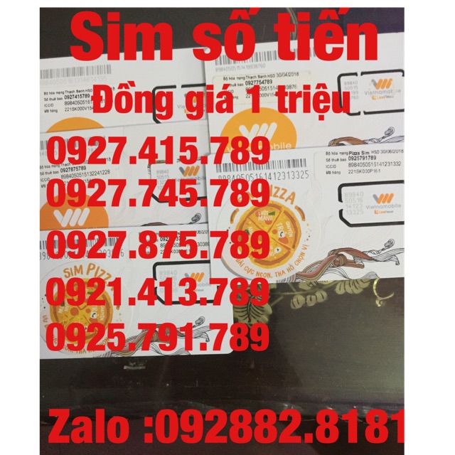 Sim số đẹp đồng giá 1 triệu