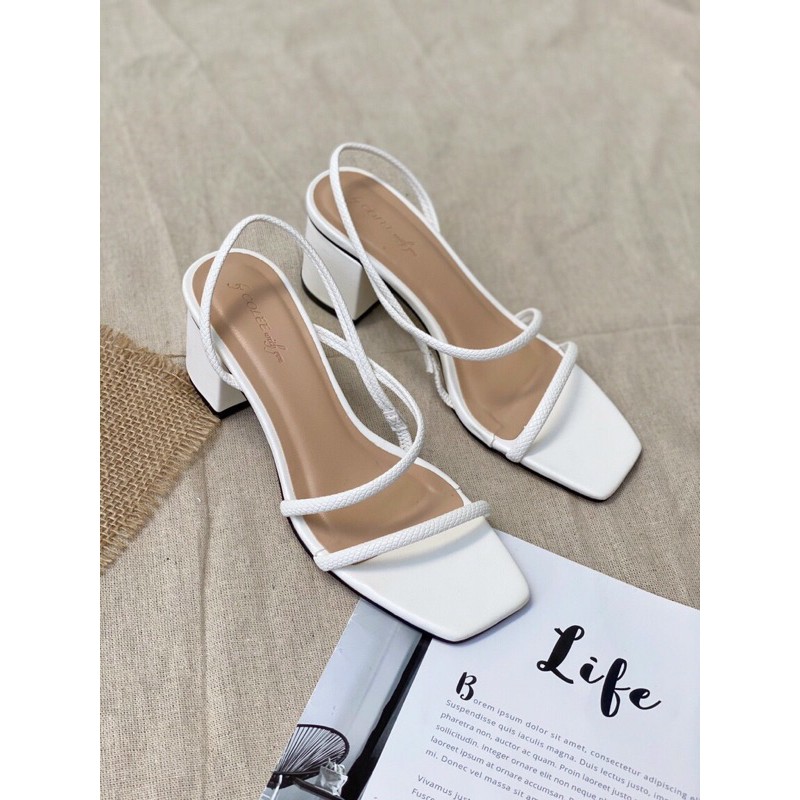 Sandal Colee gót trụ 6p quai mềm ôm chân   Hàng Colee VNXK